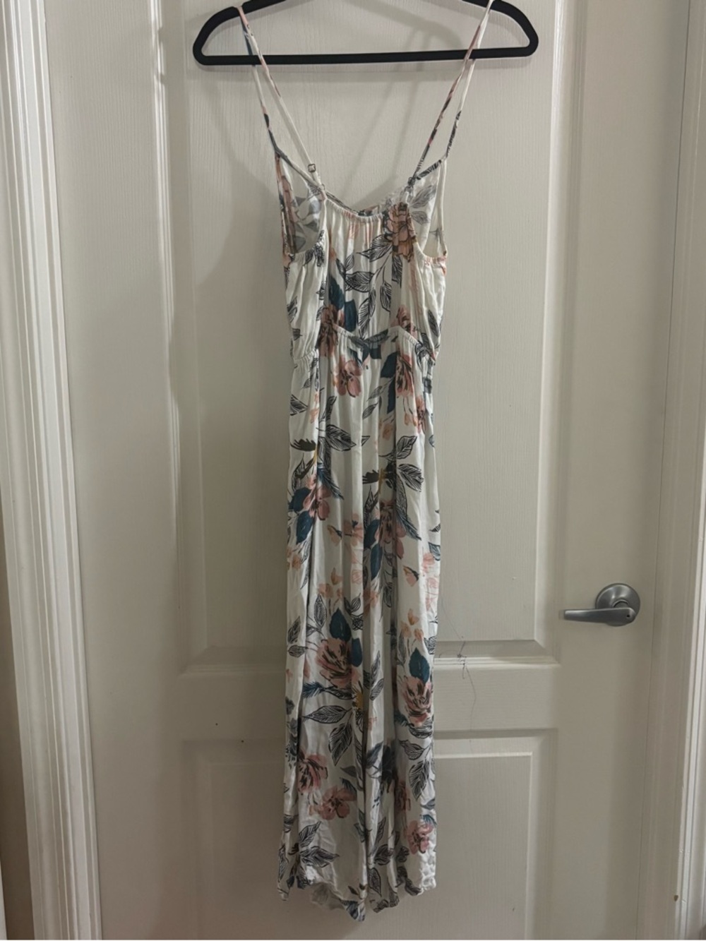 saltwater LUXE Cream Floral Cutout Jumpsuit cropped leg - Picture 3 of 6